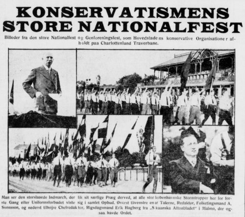 Konservativ Ungdoms stævne på travbanen i Charlottenlund den 15. juni 1933