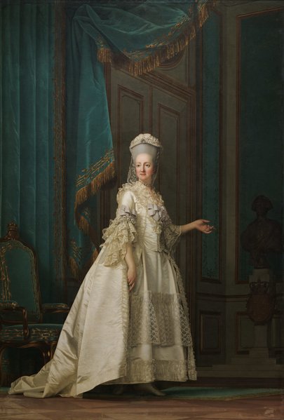 Portræt af enkedronning Juliane Marie fra 1776