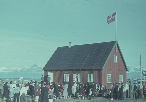 Uddeling af kongekost i Qullissat i 1945