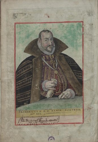 Koloreret portræt af Frederik 2.