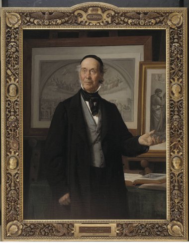 Wilhelm Marstrands maleri: Kunsthistorikeren, professor N.L. Høyen, 1868