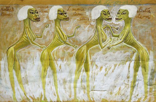 Maleriet Løvekvinder af Ovartaci
