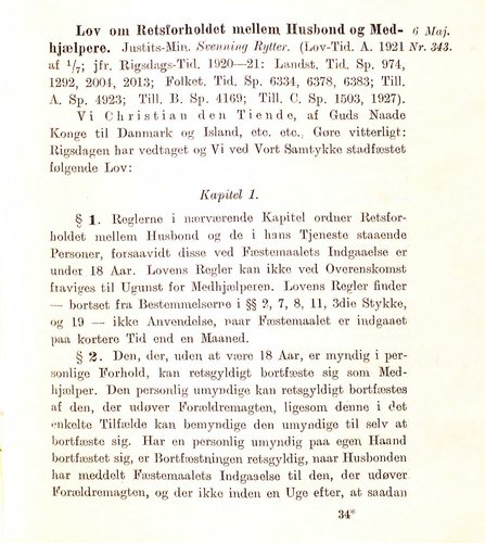 Medhjælperloven af 6. maj 1921