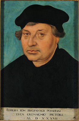 Portræt af Bugenhagen udført af Lucas Cranach den Ældre i 1537