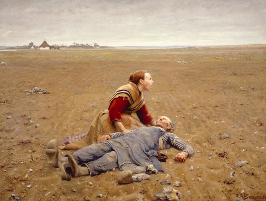 H.A. Brendekildes socialrealistiske maleri Udslidt fra 1889