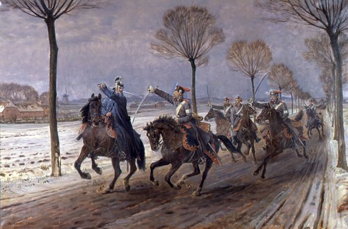 Niels Kjeldsens sidste kamp under flugt fra de preussiske husarer