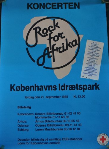 Plakat til koncerten Rock for Afrika