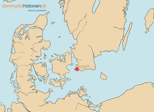 Kortet viser, hvor i Skåne at slaget fandt sted.