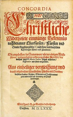 Den såkaldte konkordiebog fra 1580