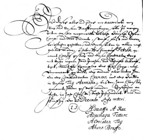 Traktaten mellem Danmark og den afrikanske stat Fetu den 20. december 1659.