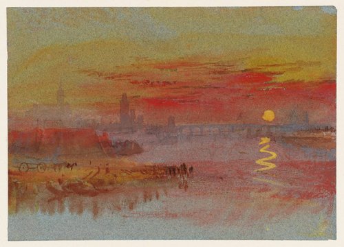 The Scarlet Sunset af Joseph Mallord William Turner, ca. 1830-40