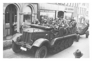Tyske soldater i Sønderjylland den 9. april 1940.