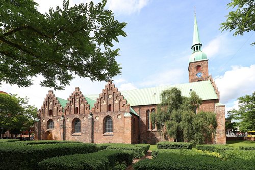 Vor Frue Kirke og kloster i Aarhus set fra sydsiden