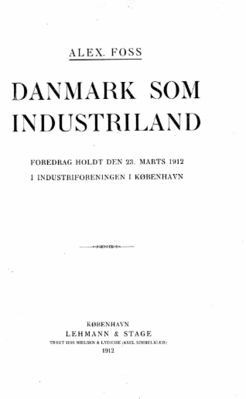 Forsiden af Danmark som Industriland