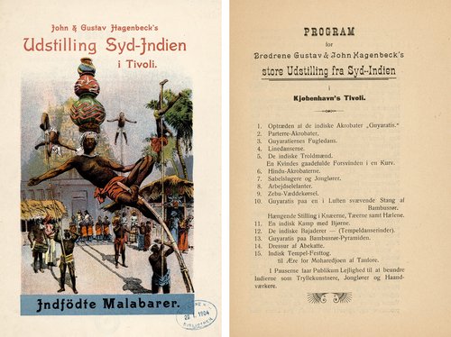 Her ses forsiden og programmet af et katalog fra en udstilling i Tivoli i 1903