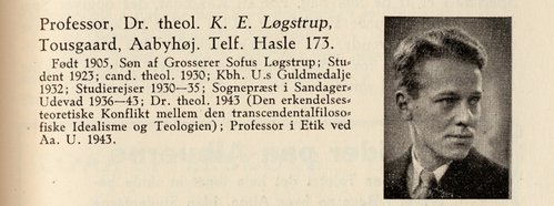 K.E. Løgstrup i Studenterhåndbogen 1947