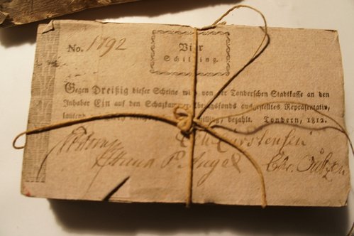 Nødpengesedler fra Tønder, 1812