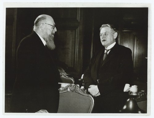 Socialdemokraterne Thorvald Stauning og Vilhelm Buhl