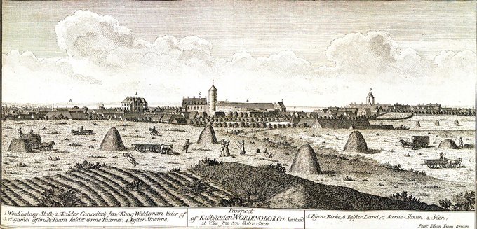 Kobberstik af Vordingborg fra omkring 1799