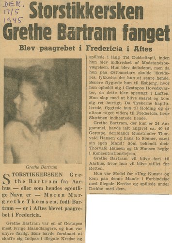 Udklip fra Demokraten den 17. maj 1945