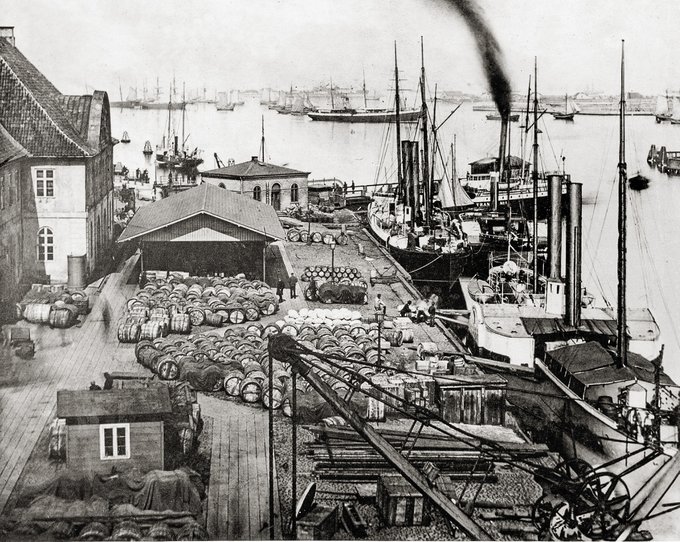 Søndre Toldbod i Københavns Havn omkring 1870