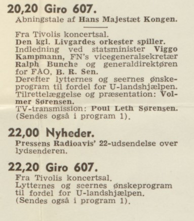 Udsnit af tv-programmet den 10. marts 1962